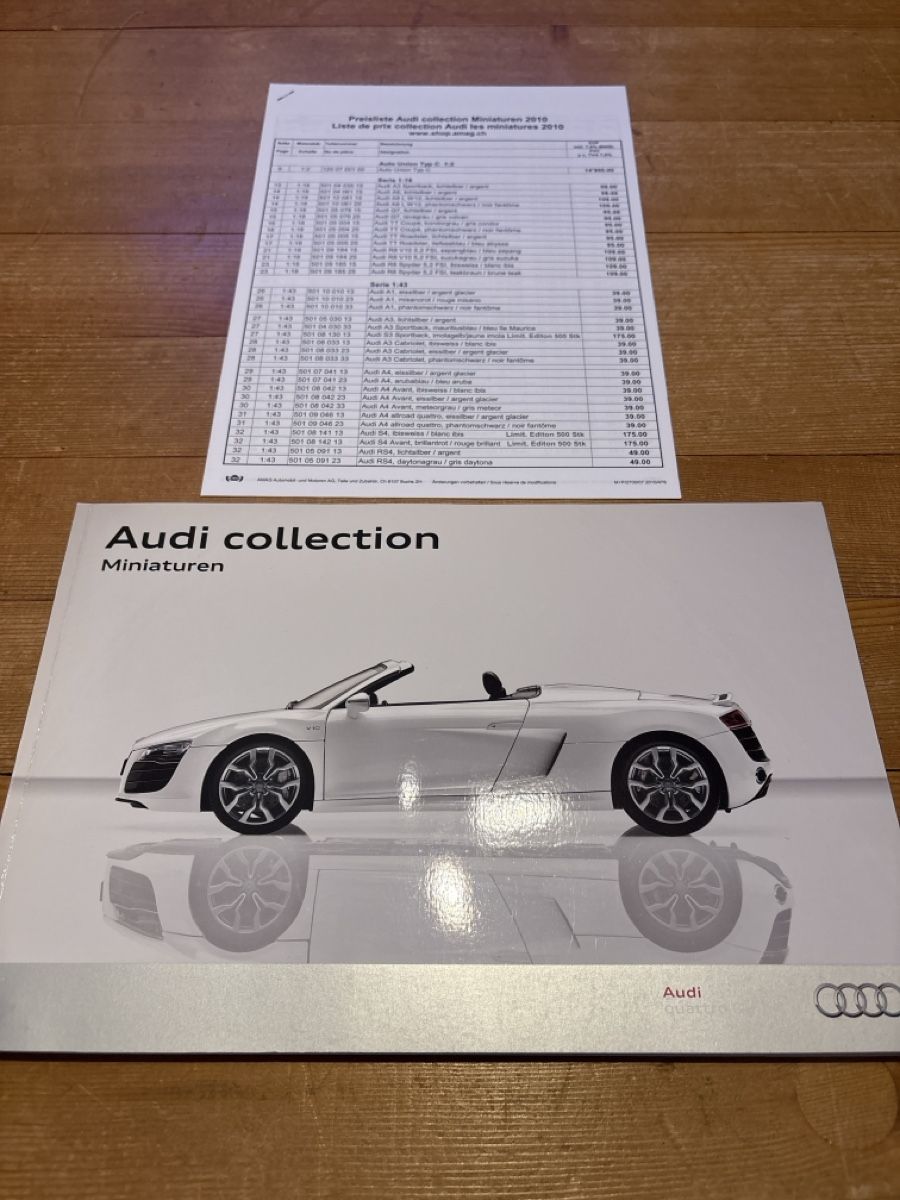 Audi Documenti: Audi Modelle 2010 - Prospekt & Preisliste! – Usato da Freienstein venduto da Golfbueb