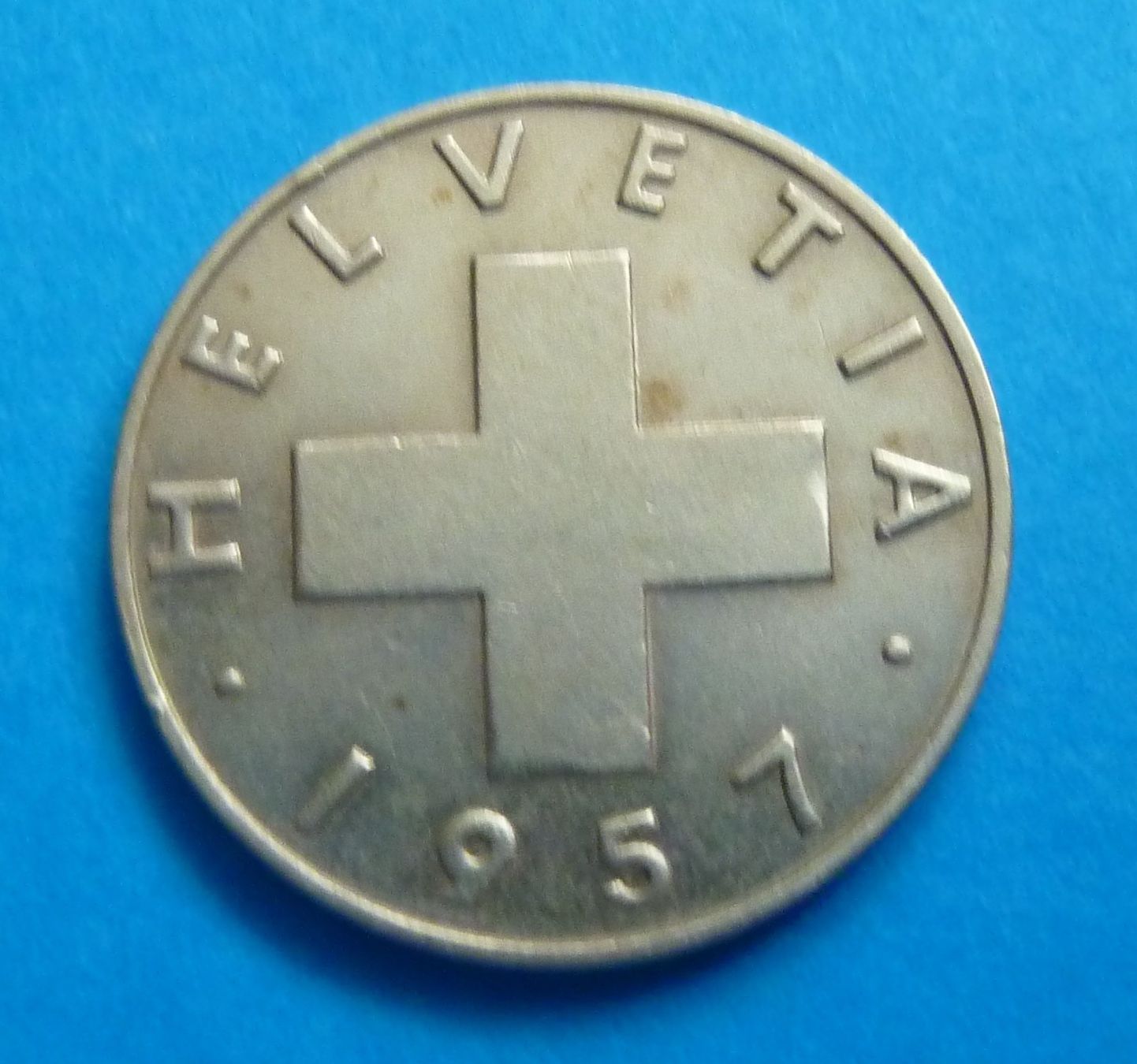 Alle Münzen: 1 Rappem 1957 (2 Stk.) – Gebraucht aus Niederglatt ZH von Viktor1949 3