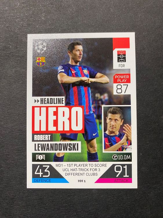 Topps Match Attax Champions League Extra 21/22 Ss 25 Sta 10 Robert Lewandowski