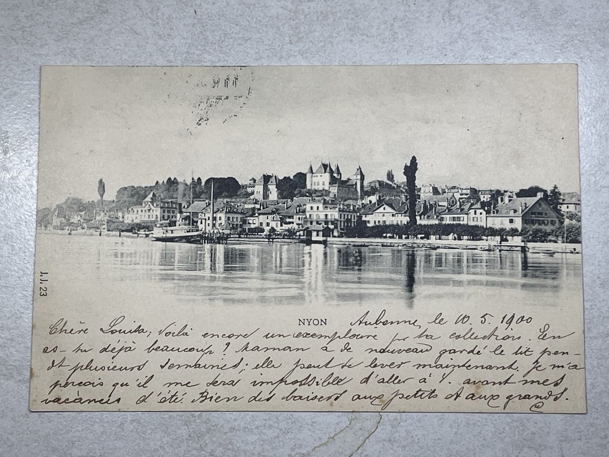 Cartoline postali: Nyon, 1900 – Usato da Strengelbach venduto da Aschatan5