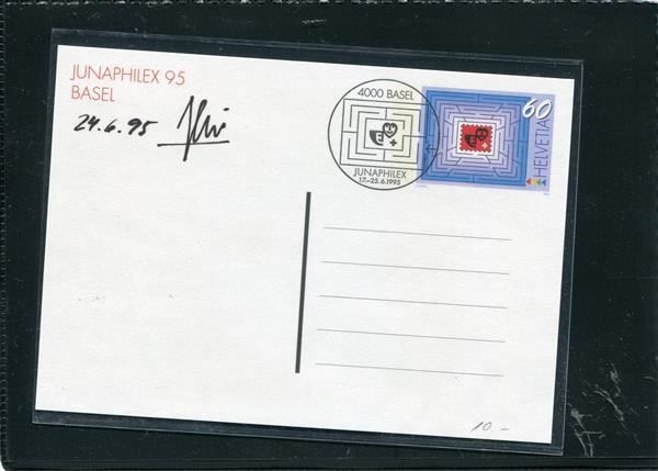Tous les timbres: 1995 GS PK JUNAPHILEX mit Unterschrift – D'occasion à Winterthur par Kyoung