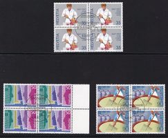 1987 kompl. Satz Werbemarken II 4er-Bl. ⊞ 750-752 ET-gest. ʘ