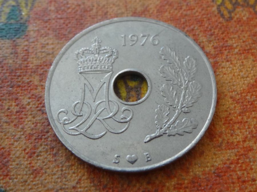 Alle Münzen: DANEMARK  25  Ore  1976 – Gebraucht aus Romanel-sur-Lausanne von Swift13