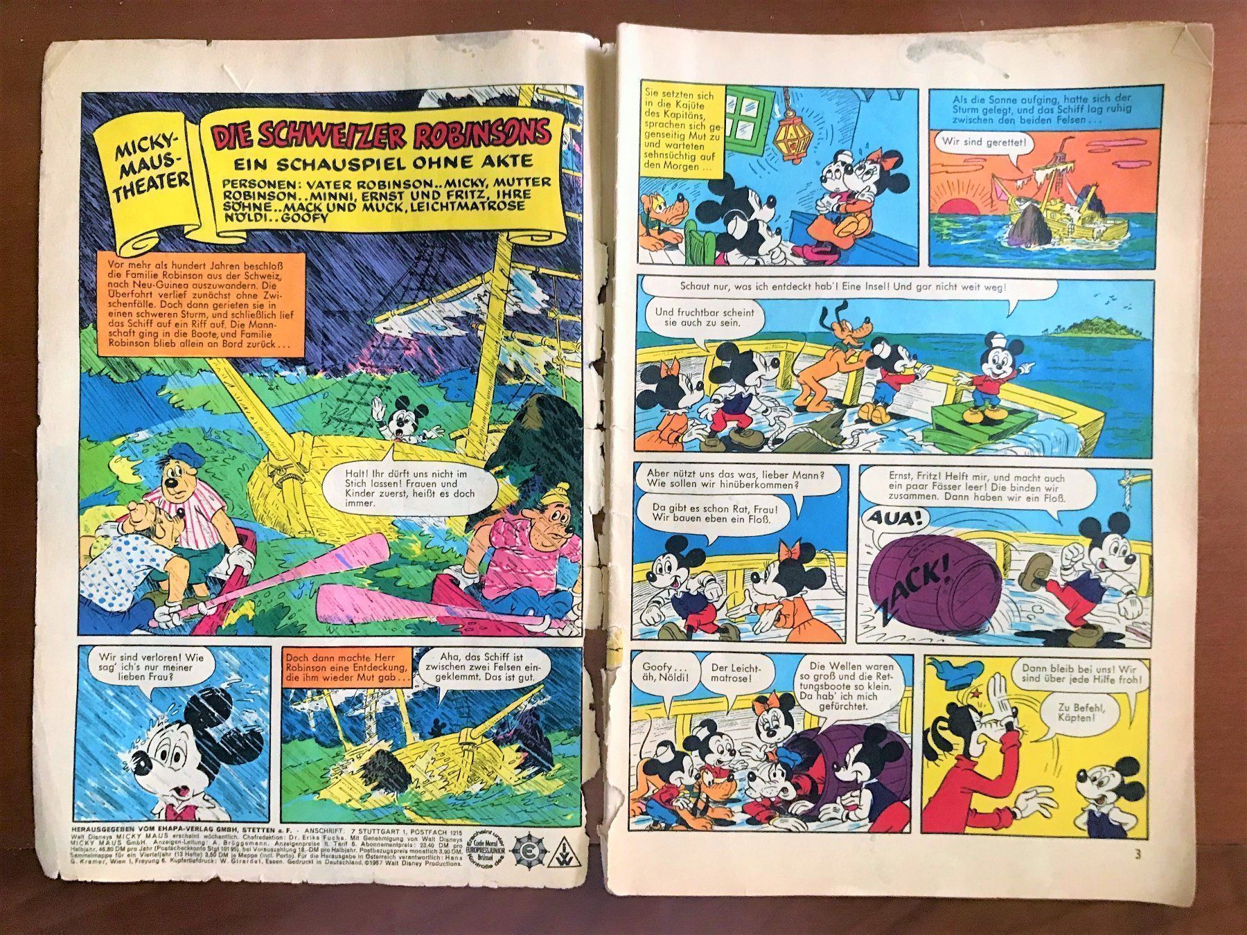 Comics: MICKY MAUSE Walt Disneys Heft 9 - 1967 ! – Gebraucht aus THERWIL von Fcbbasel 3