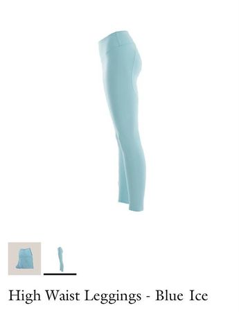 High Waist Leggings inkl. Sport Bra - Blue Ice
