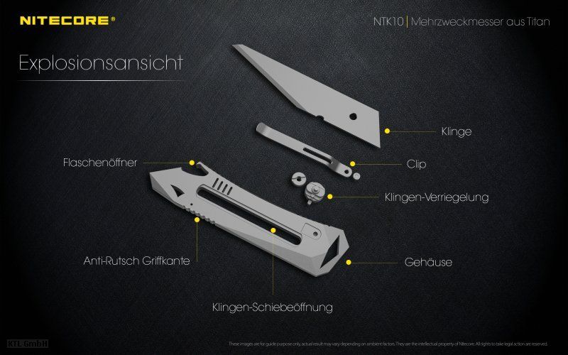 Zubehör: NiteCore Titan Mehrzweck-Messer NTK10 – Neu und originalverpackt aus Grüningen von Prolumin 9