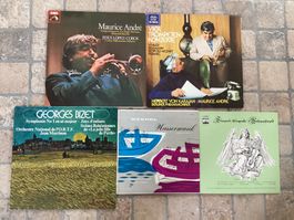 5 Klassikschallplatten mit verschiedenen Komponisten