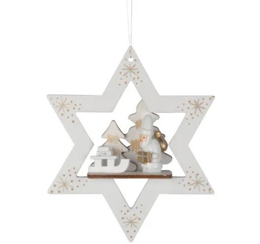 Tutte le decorazioni: Baumschmuck Sterne 11cm Holz Weiss – Nuovo e nell'imballaggio originale da Basel venduto da Seifehuesli 3