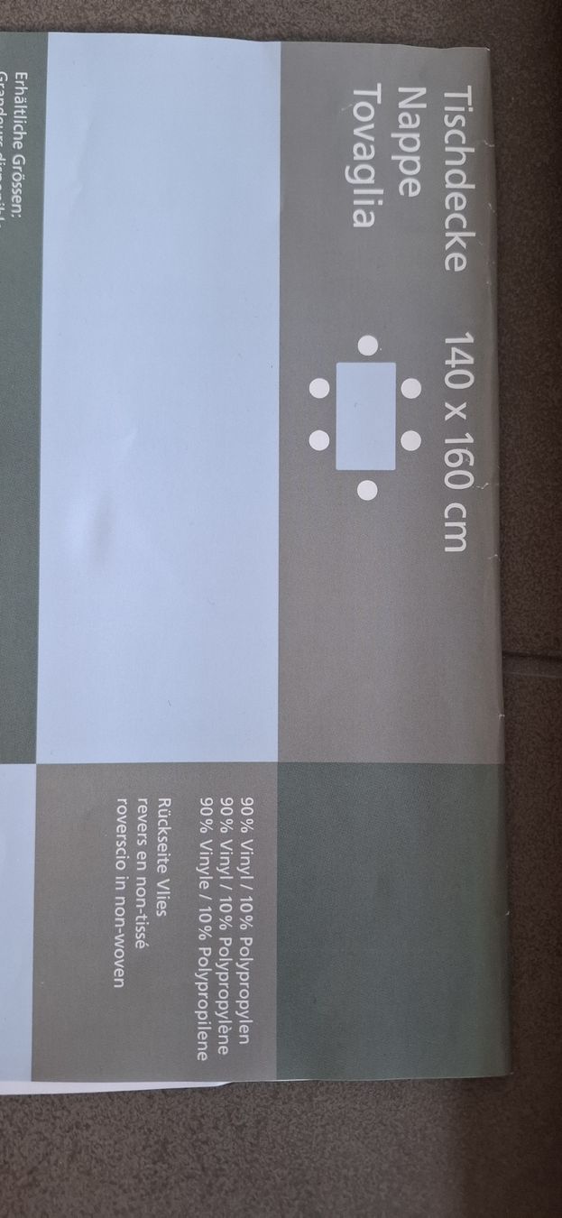 Coop Coperte: Tischdecke 140 x 160 cm ungebraucht – Usato da Mellingen venduto da lathei 2