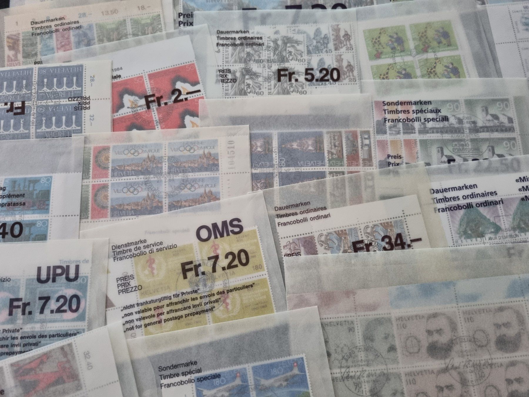 Alle Briefmarken: Posten mit CH Viererblocks - alles Top Aboware – Gebraucht aus Gümligen von Geniusbuy 5