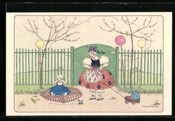 Cartoline postali: Mela Köhler: Mädchen vor ihrem weinend – Usato da Berlin venduto da bartko-reher