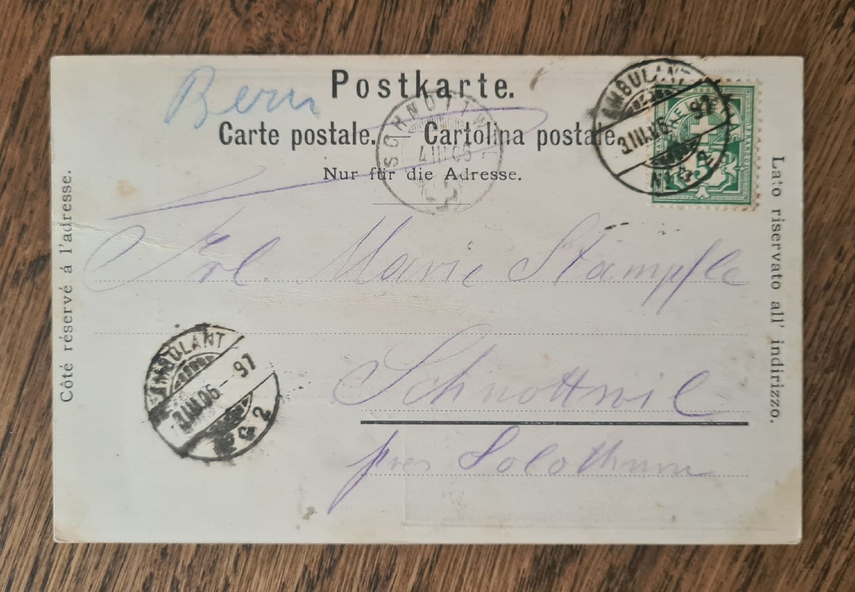 Cartoline postali: Rathauskeller Bern 1906 – Usato da Ebikon venduto da Donar50 1