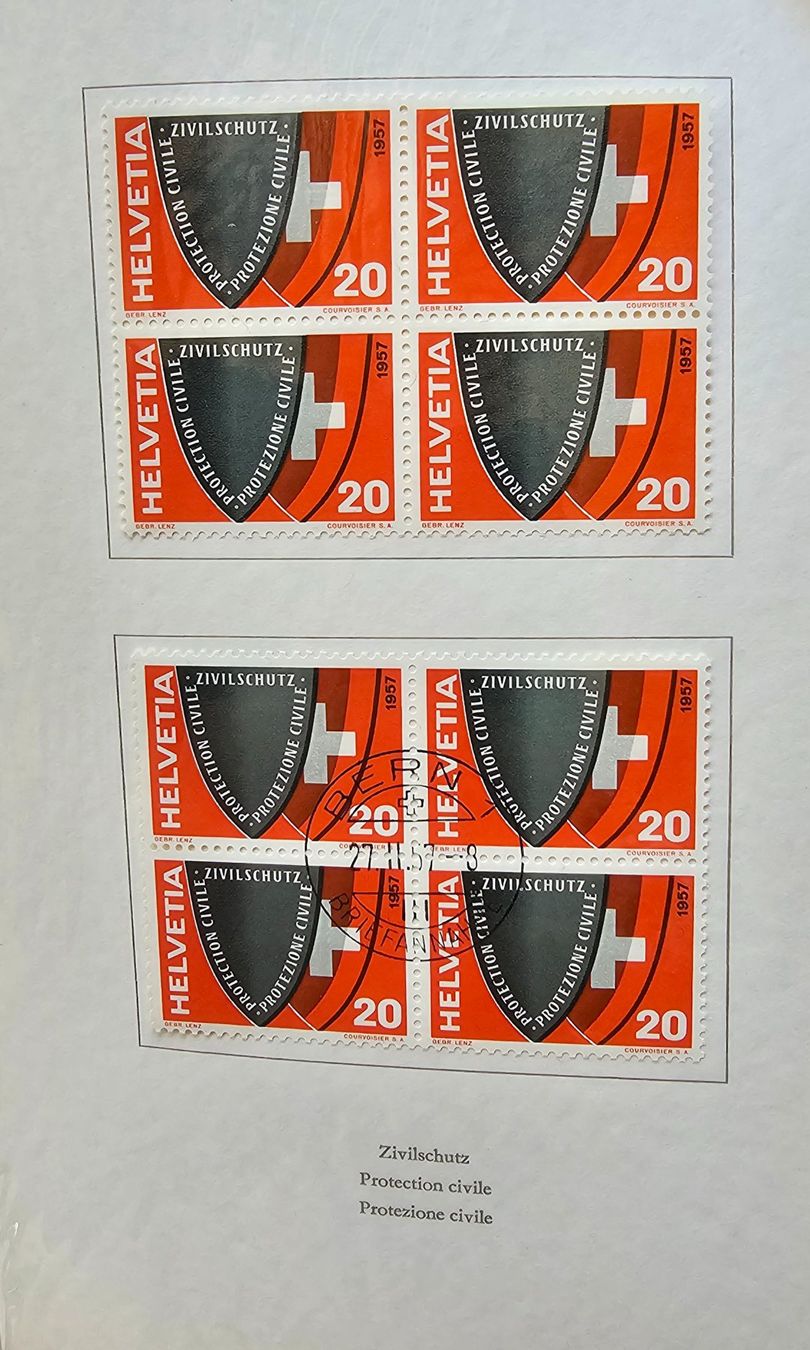 Tous les timbres: Heft mit 4er-Bl. */gest. 1957 – Neuf (Voir description) à Les Valettes par Nuba1 4