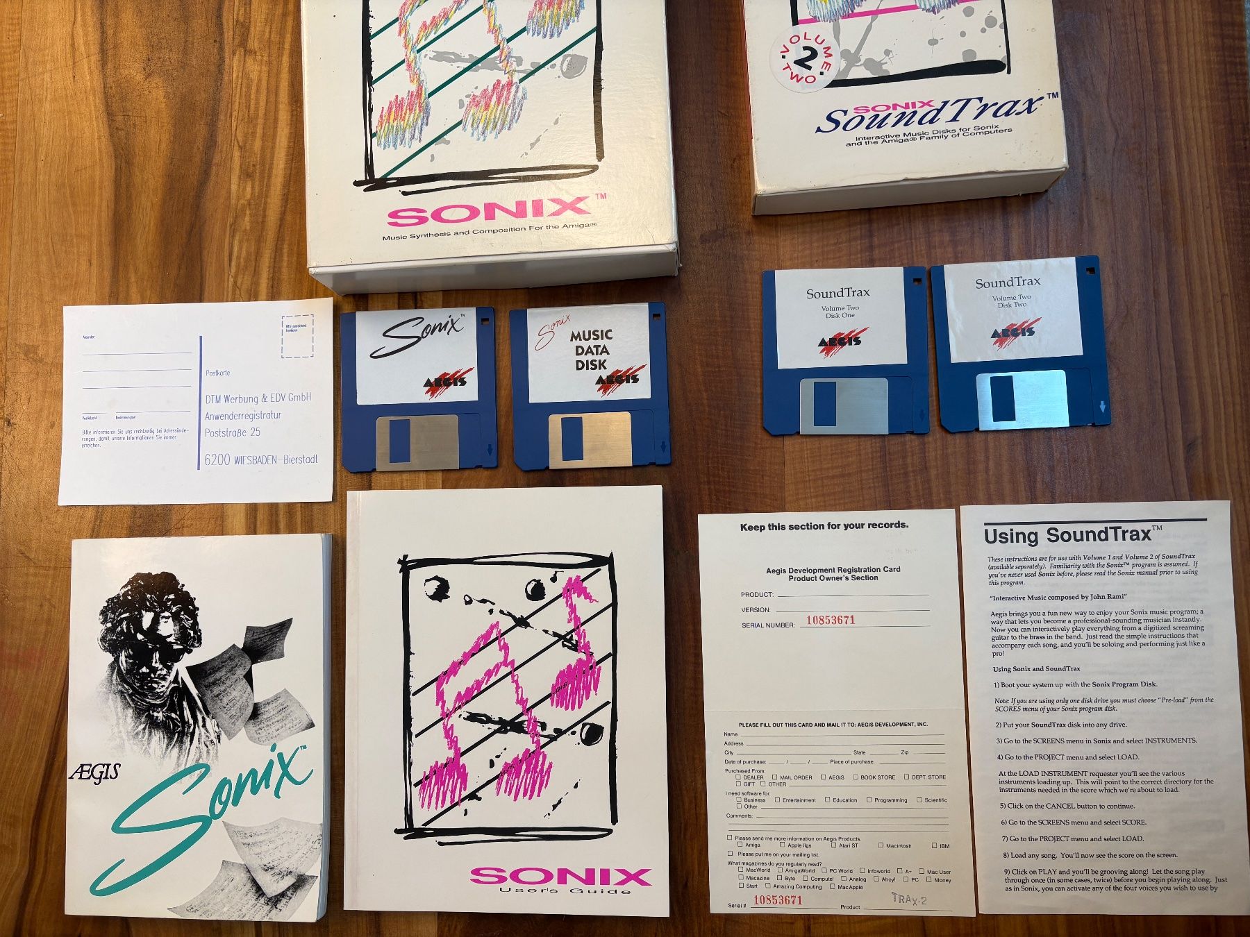 Software: Amiga Software: Aegis Sonix Music Composition + SoundTrax – Usato da Niederhasli venduto da Manuf0 1