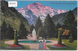 Interlaken - Kursaal, Parkanlagen - animee - Litho