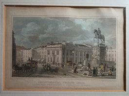 Bild Stich coloriert Radierung ? Improvements Charing Cross