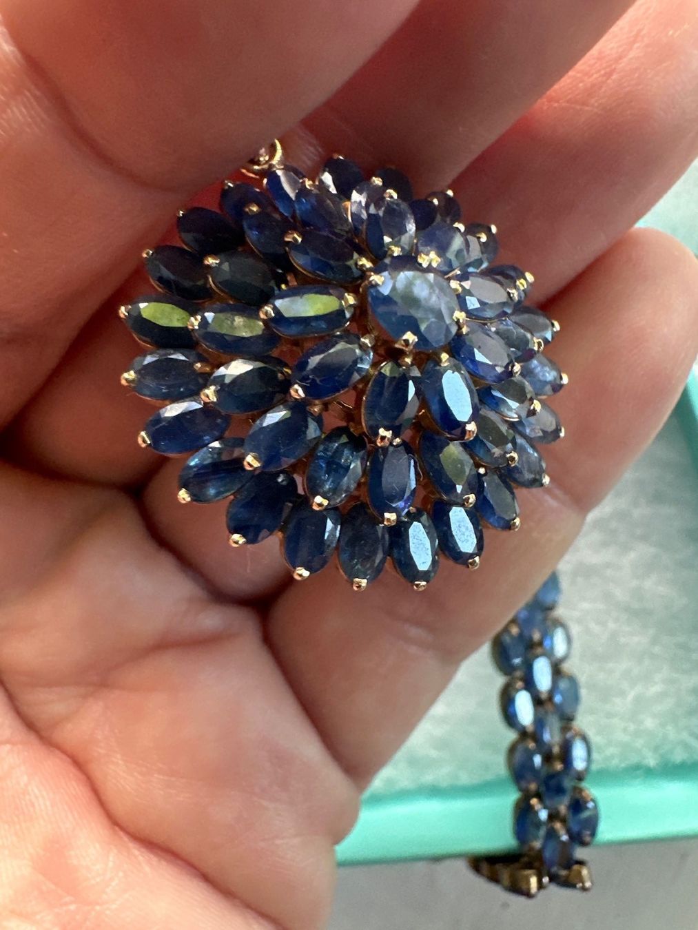 Ciondoli: Blue Sapphire vintage pendant – Usato da Genève venduto da val_rp9x 3