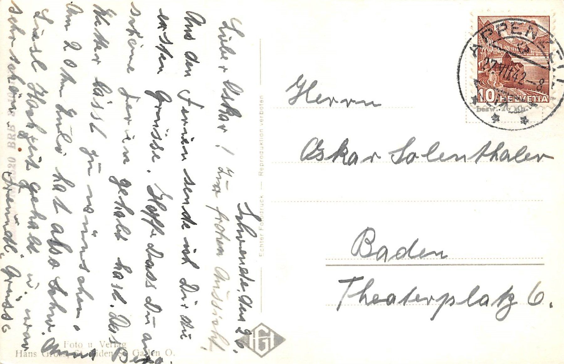 Ansichtskarten: Schwende Weissbad – Gebraucht aus Ottikon b.Kemptth. von Neptun1974 1