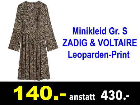 🔴 Minikleid Gr. S ZADIG & VOLTAIRE Leoparden-Print /020C