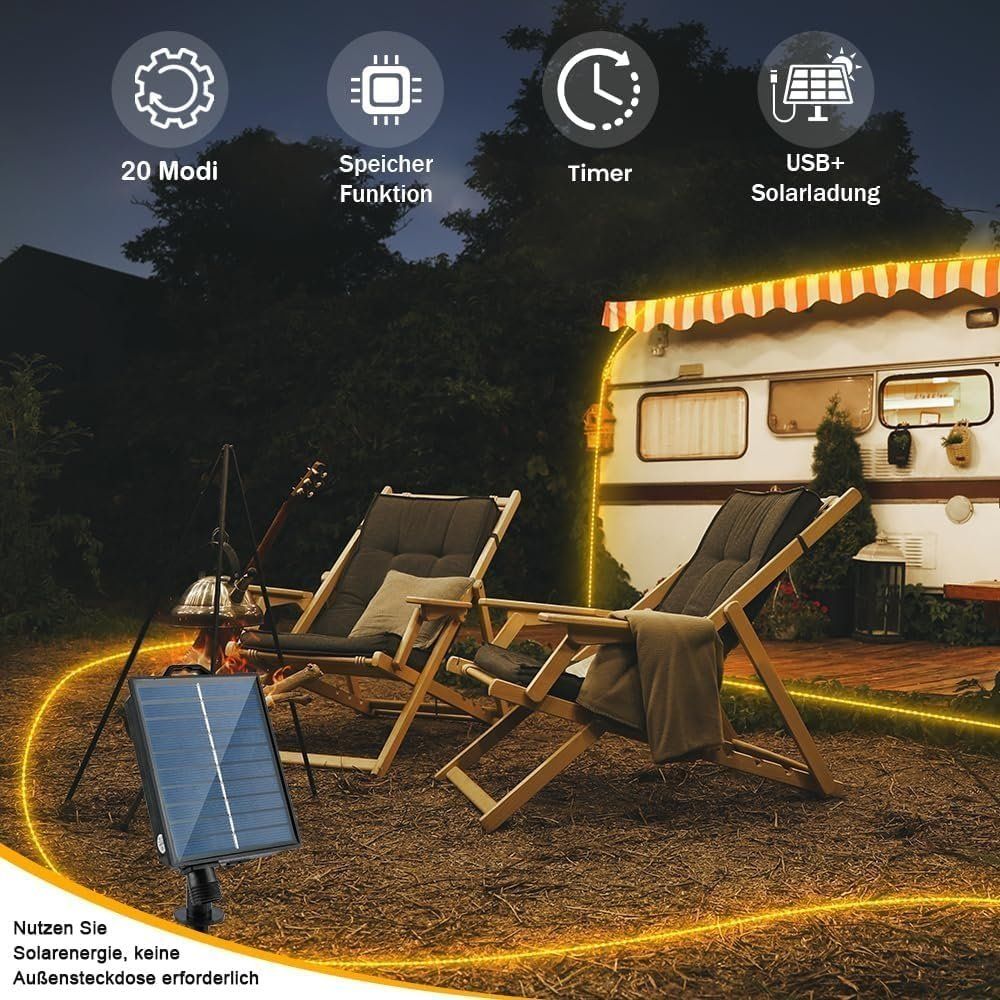 Ghirlande e barre luminose: Solar LED Lichterkette 20m – Nuovo e nell'imballaggio originale da Nuglar venduto da SmartLiving24 2