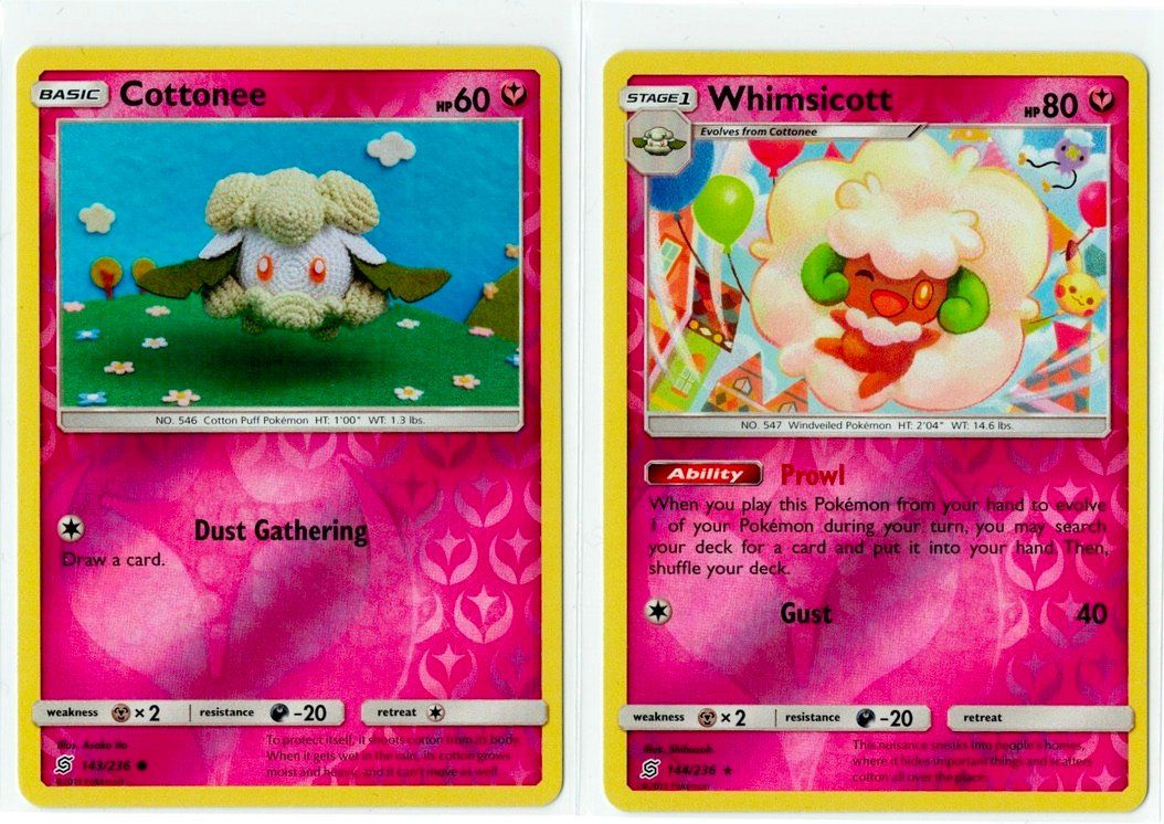 Pokémon Carte collezionabili: Cottonee & Whimsicott Reverse Holo (143 & 144) – Usato da Zürich venduto da PACE79
