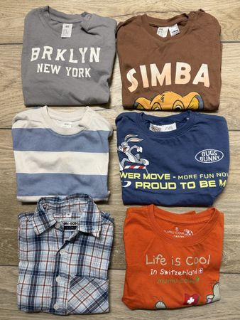 6 T-Shirts für Jungen, Größe 92, von Zara, H&M, … 🦊