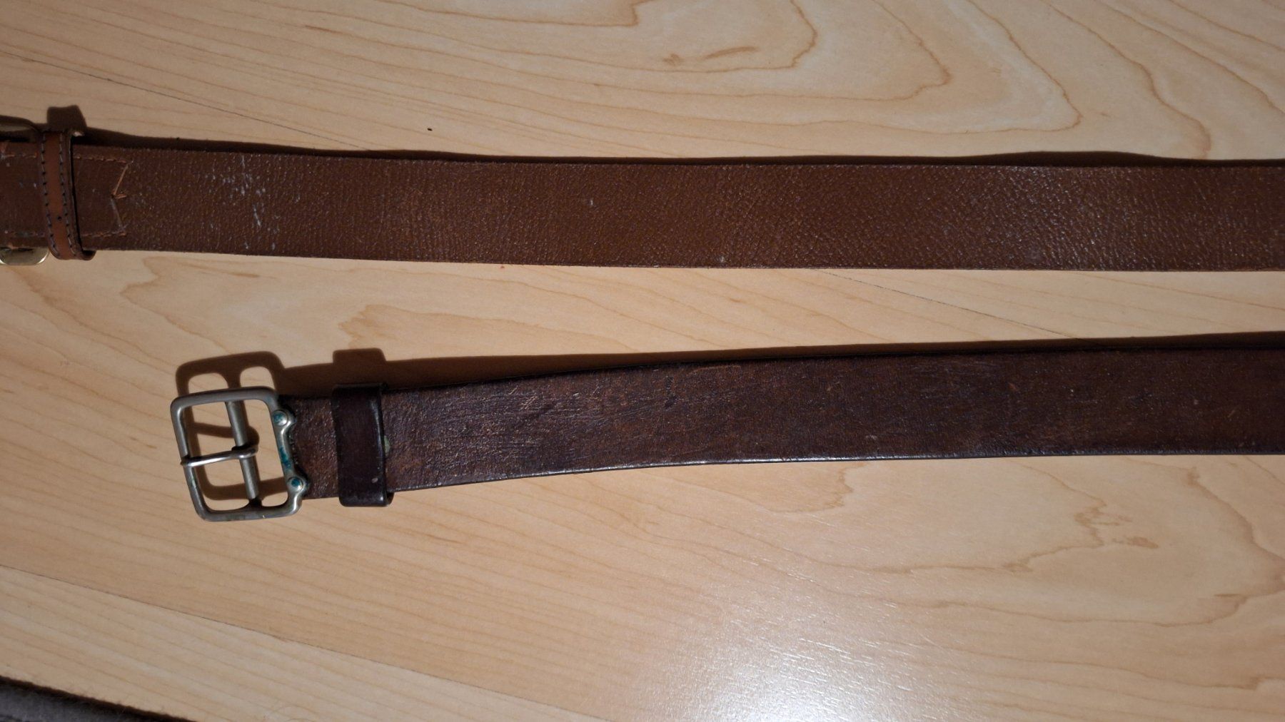 Cinture: 2 alte Ledergürtel , braun – Usato da Dornach venduto da majo8689 9