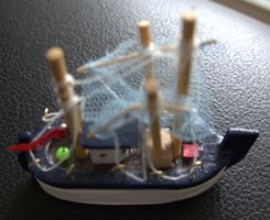 Segelschiffchen Deko Holz