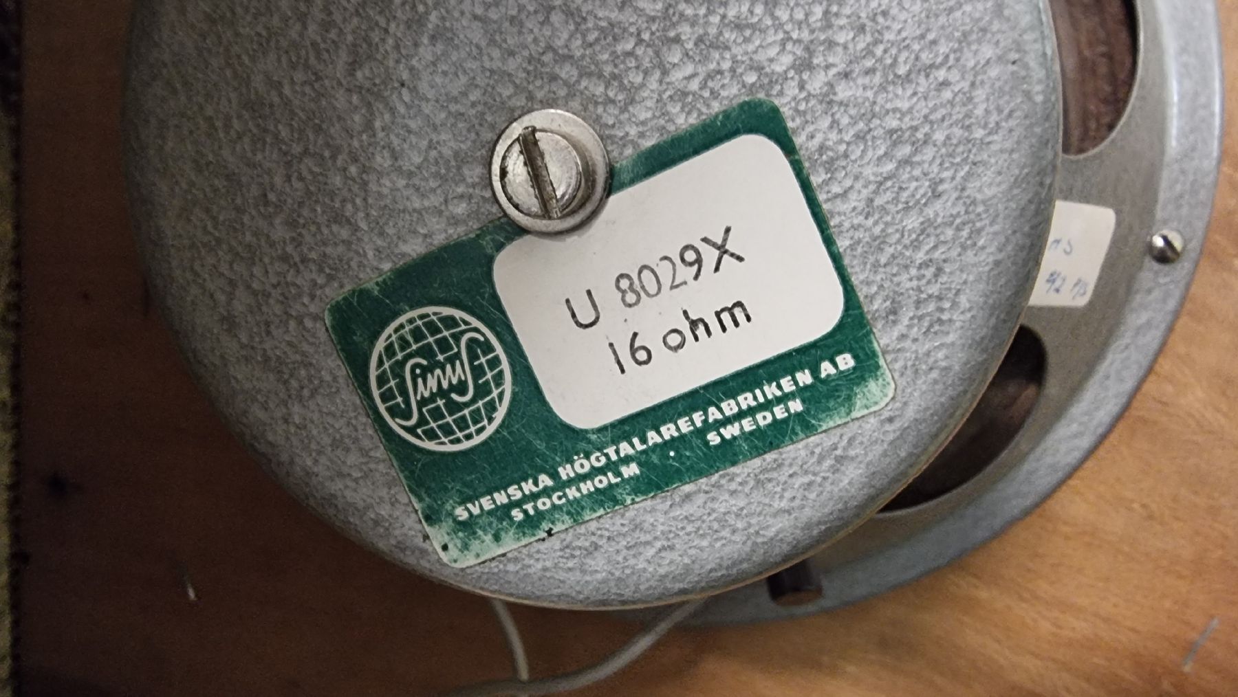 Lautsprecher: Sinus Mono Breitband System 16 Ohm – Gebraucht aus Schöfflisdorf von Silvervintage.CH 5