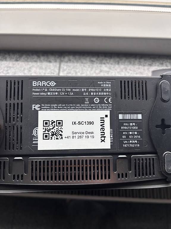 Unità & Adattatore: Barco ClickShare CS-100 wireless Präsentationssystem – Usato da Cazis venduto da The_Chance 2