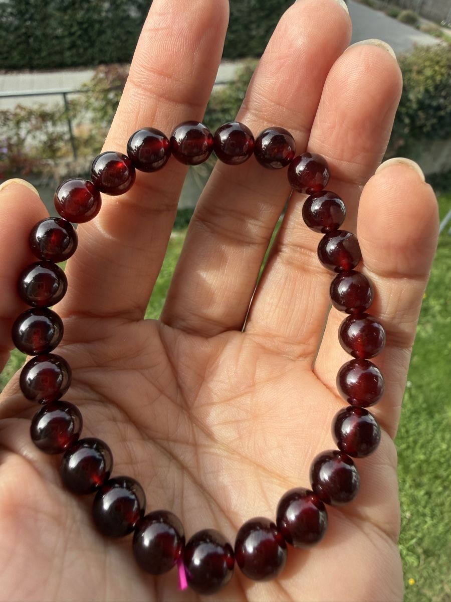 Bracelets: Echtes Rotes Granat 7mm – Neuf (Voir description) à Jegenstorf par SteinGlanz 2
