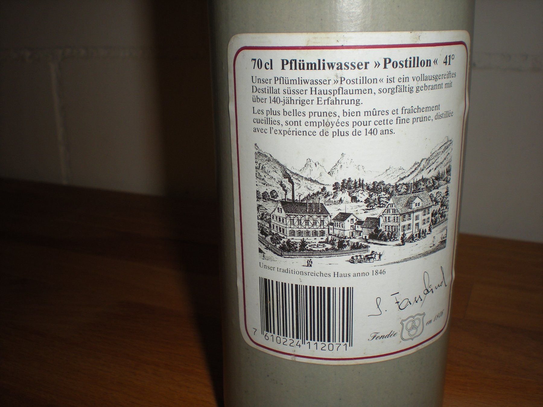 Spiritueux: FASSBIND LA FINE PRUNE PFLÜMLI POSTILLON – Neuf avec emballage d'origine à Muhen par panther61 2