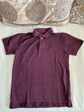 auberginefarbenes Poloshirt Gr. 122