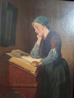Bibel Lesende Frau, niederländisch, 18. oder 19.Jh, sign.