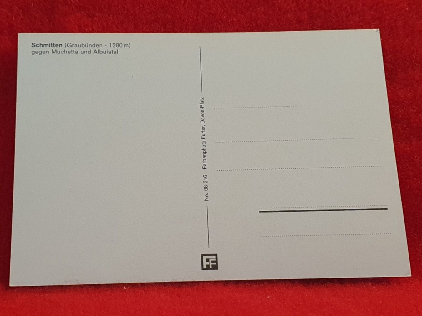 Cartoline postali: Schmitten Muchetta Albulatal Graubünden – Usato da Küttigen venduto da Melisch1000 1