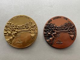 800 Jahre Luzern (1178-1978) Münze Medaille Gold & Bronze