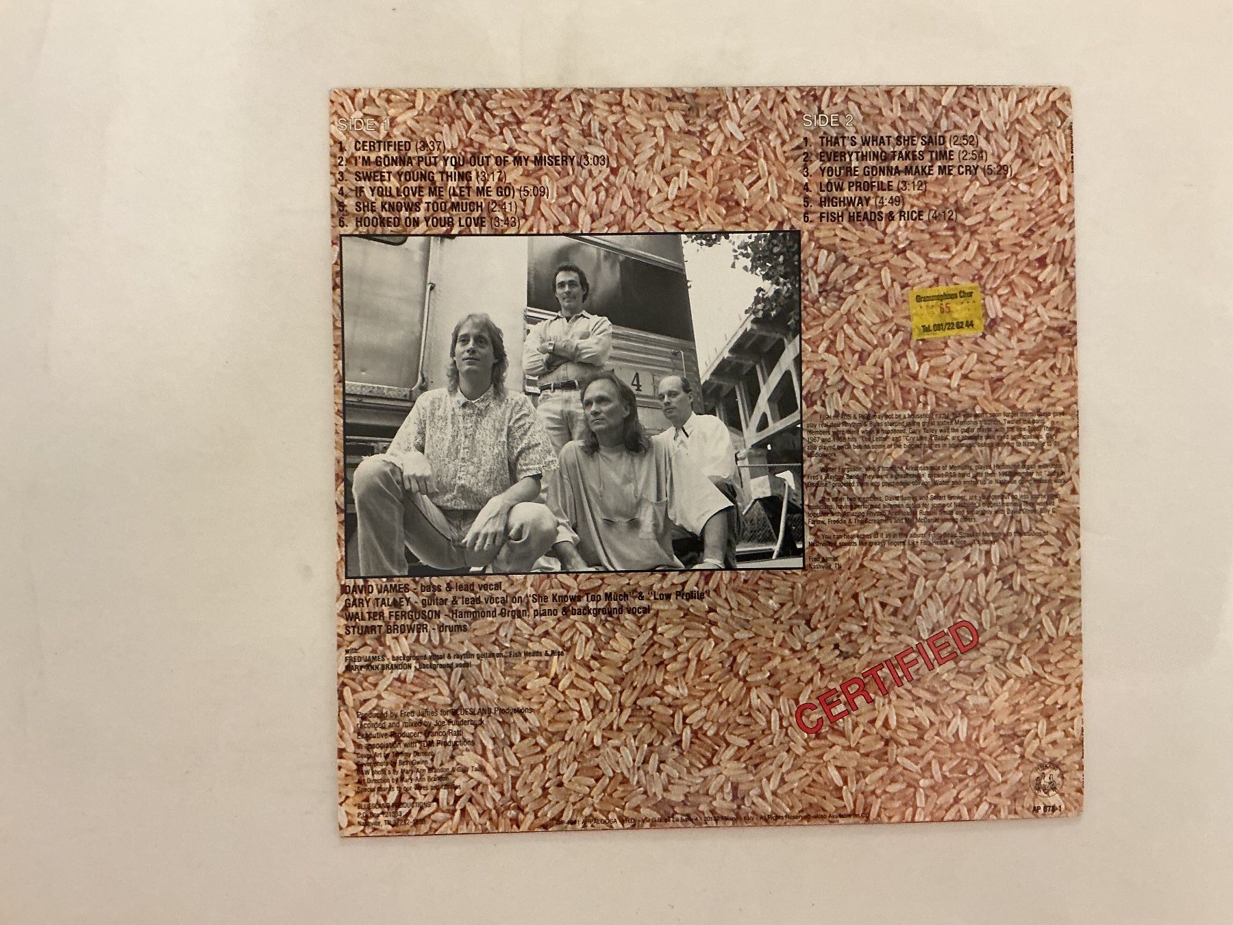 Dischi in vinile: Certified LP - Fish Heads & Rice – Usato da Winterthur venduto da Tumko-Vinyl 1