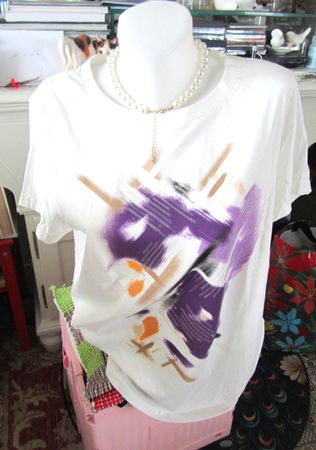 Neues GERRY WEBER T-shirt 100% BW 40/42 sehr schön VERSAND!