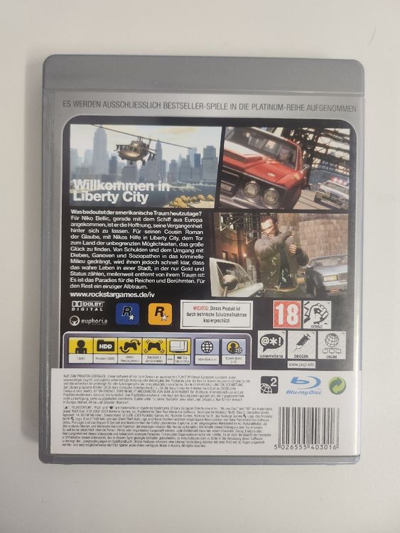 Sony Jeux: Grand Theft Auto IV PS3 Platinum Edition – D'occasion à Tuggen par Zweitechanceboutique 1