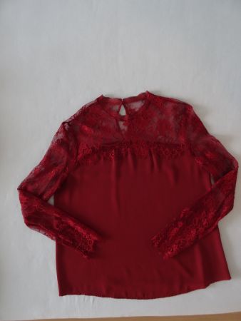 Bluse Damen Gr. 40 rostrot