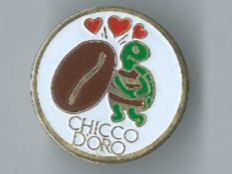 Chicco d'Oro Pin , Schildkröte mit Kaffeebohne