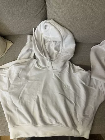 Adidas Hoodie weiss mit Rückendruck Grösse S