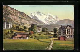 AK Wengen, Ortspartie mit Jungfrau