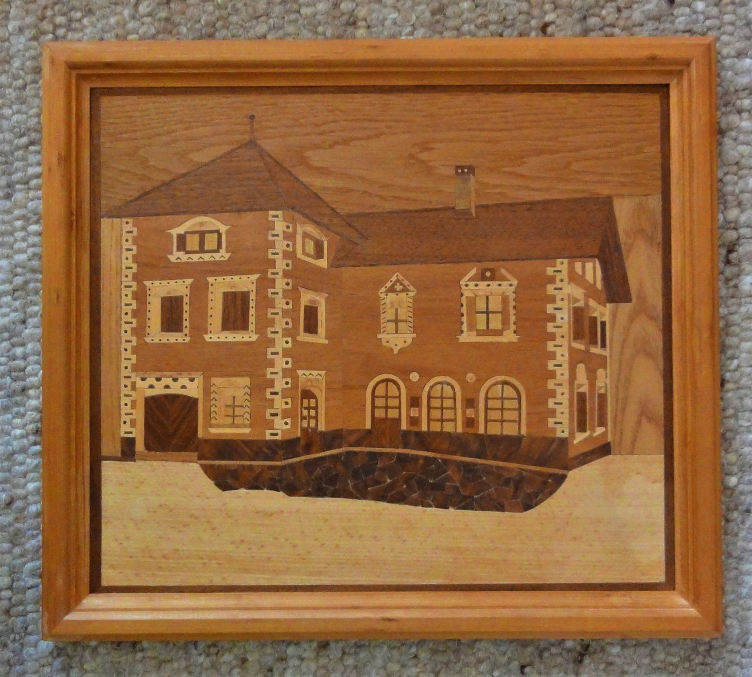 Poster & Bilder: Holzbild, Intarsien, Motiv "Bergün" – Gebraucht aus Samedan von chickenrun01