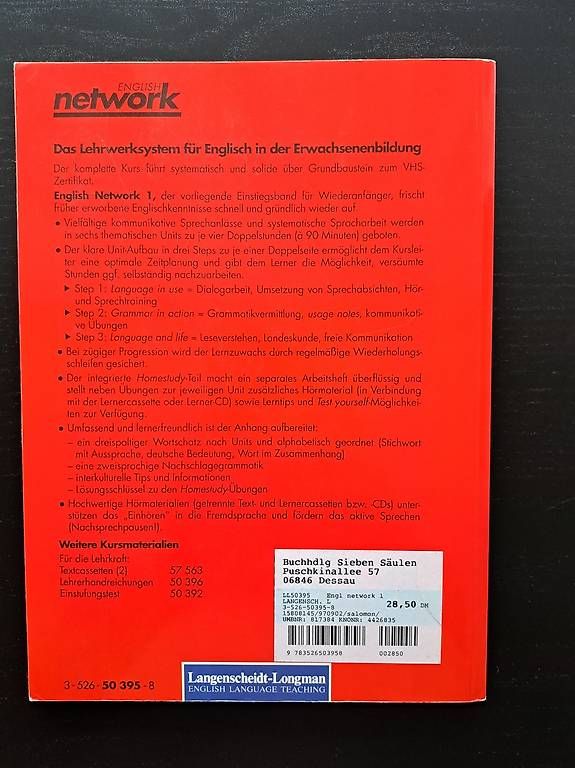 Libri: Buch | LANGENSCHEIDT-LONGMAN English network 1 - GRATIS – Usato da Rothrist venduto da sal_k6ss 1