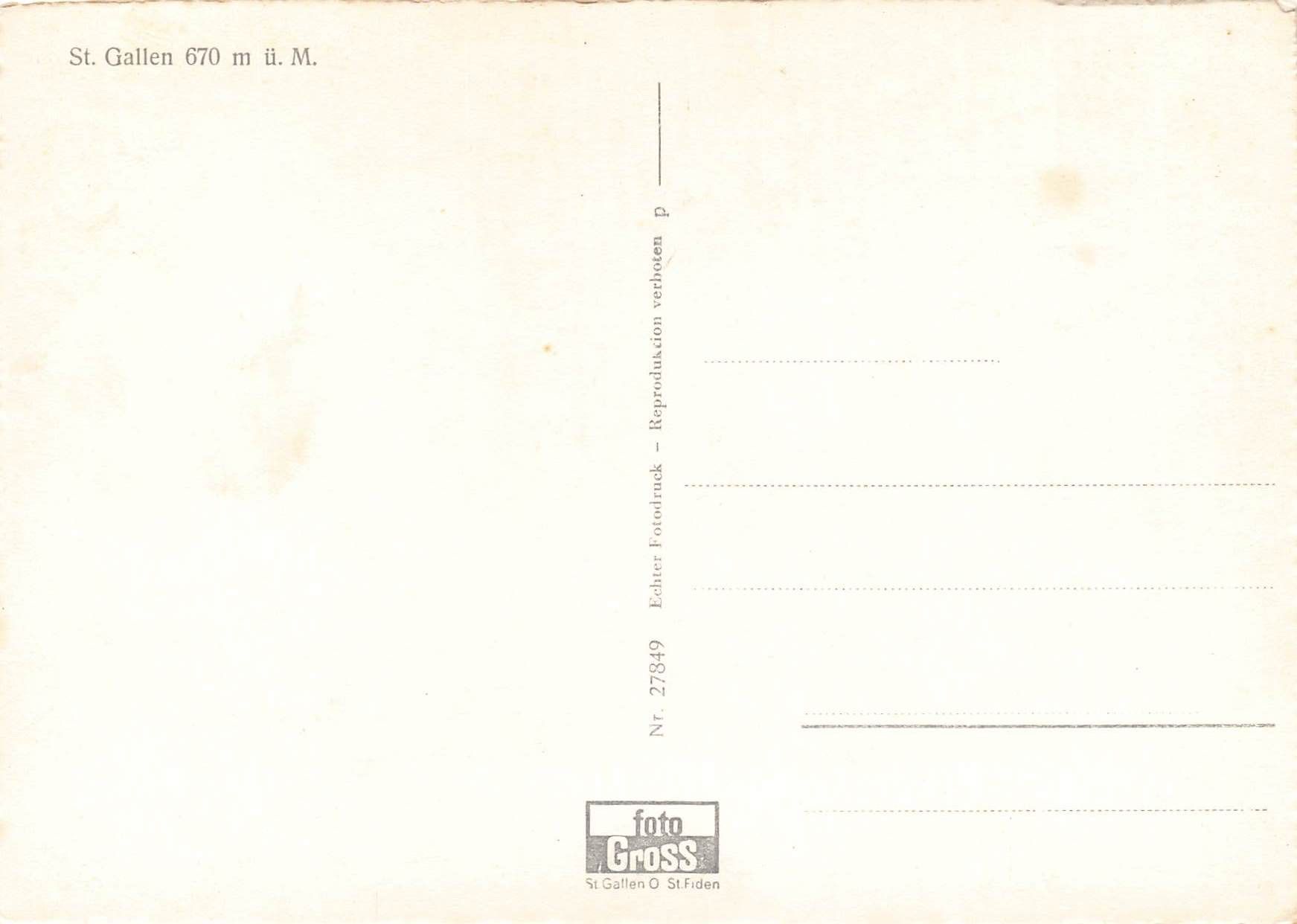 Cartes postales: St Gallen G – D'occasion à Biasca par Blenio71 1
