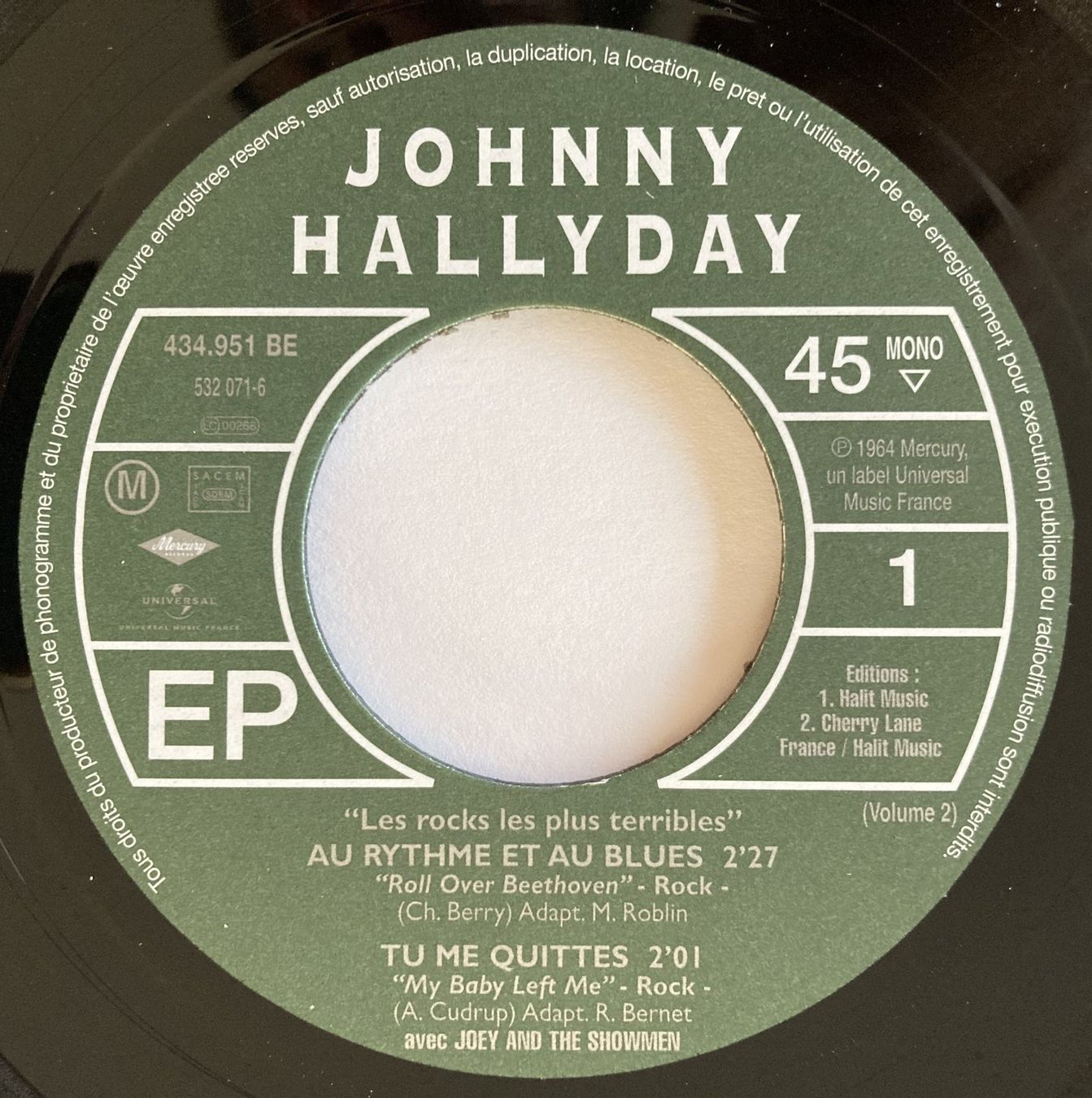 Dischi in vinile: JOHNNY HALLYDAY - LES ROCKS LES PLUS TERRIBLES VOL. 2 – Usato da Bottens venduto da hotter-than-hell 2