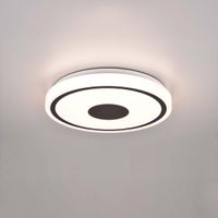 LED Deckenleuchte, Schwarz, 33 cm Ø