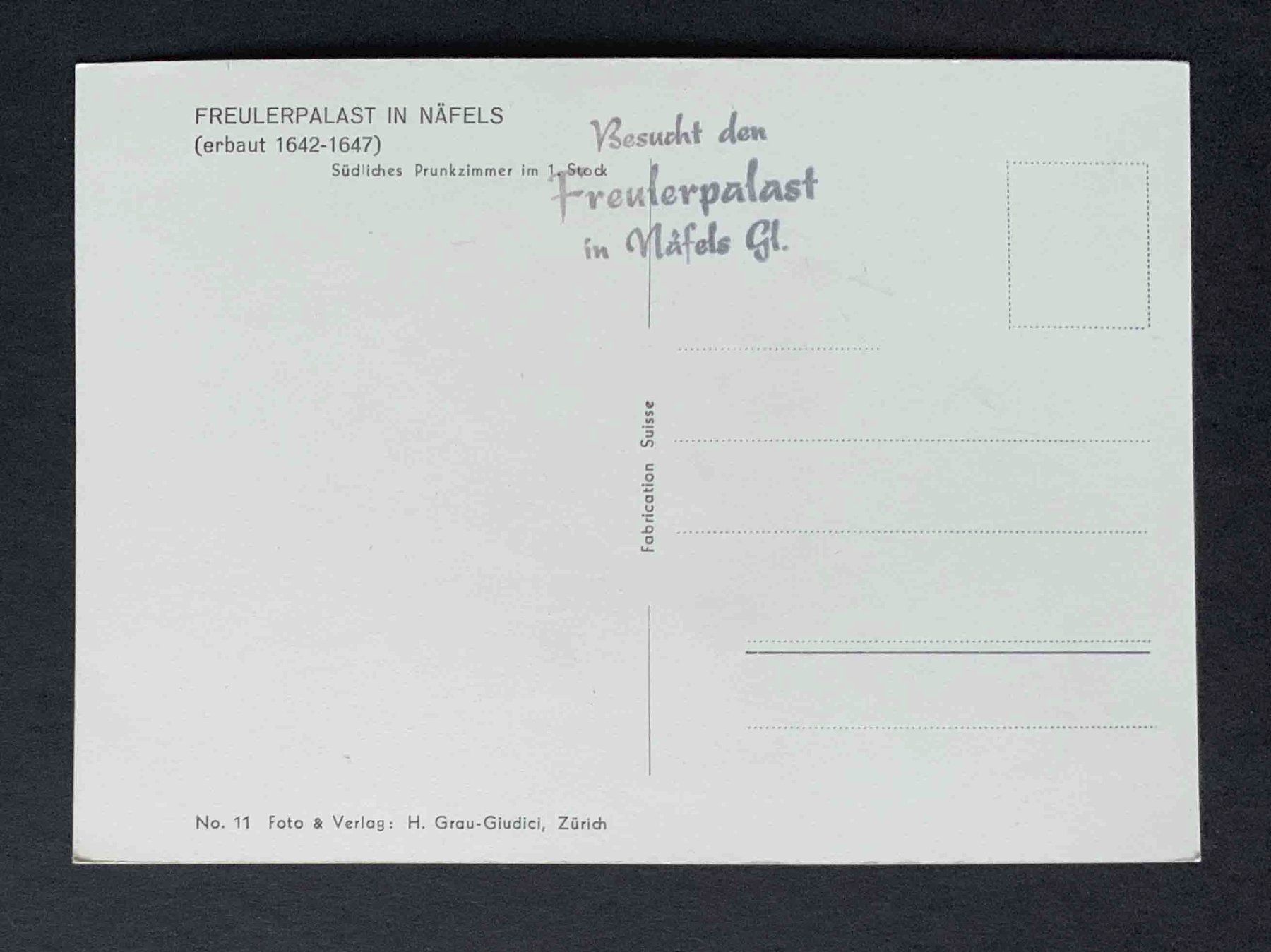 Ansichtskarten: AK Freulerpalast in Näfels – Gebraucht aus Goldau von artelier1 1