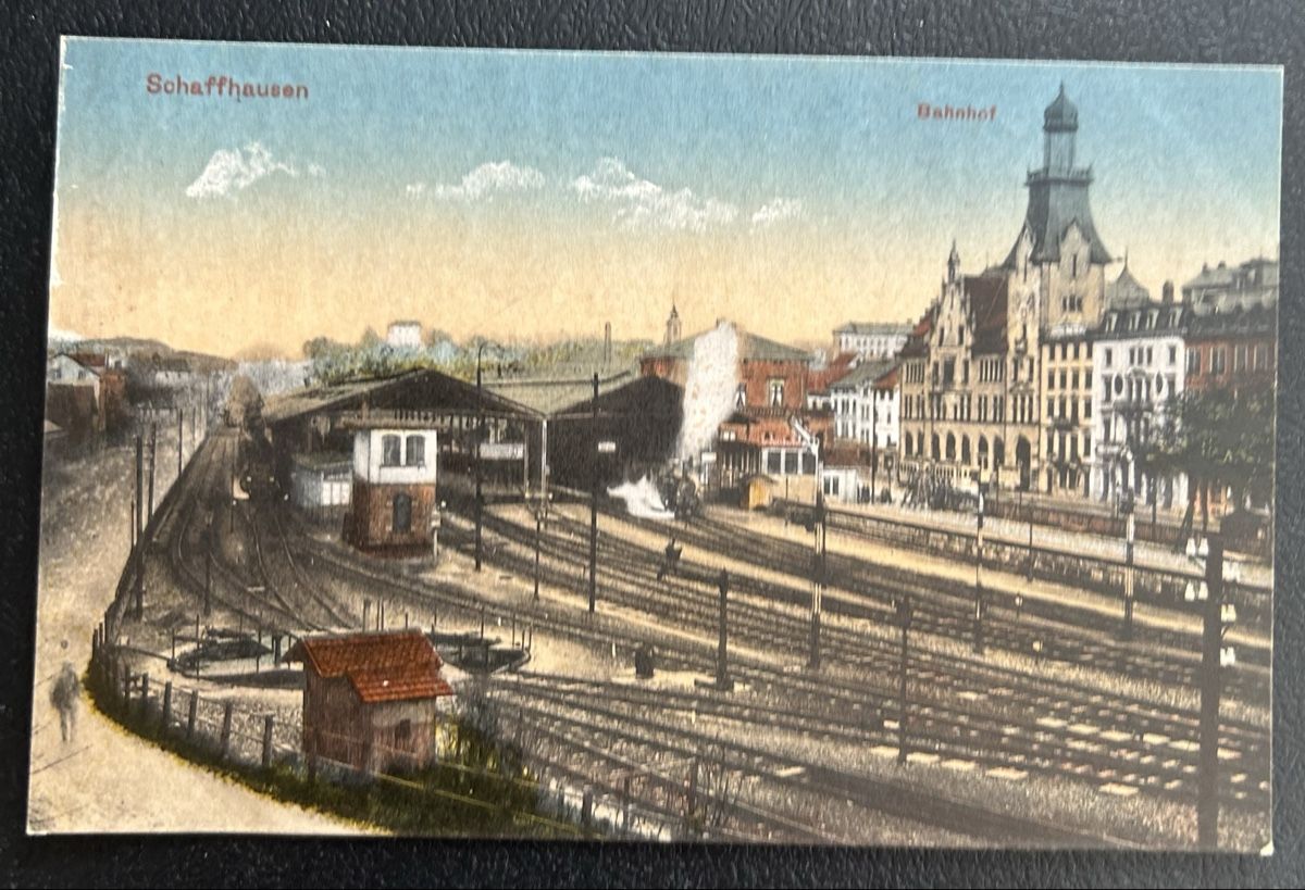 Cartoline postali: Schaffhausen Bahnhofgebiet  – Usato da Horw venduto da Tellbub